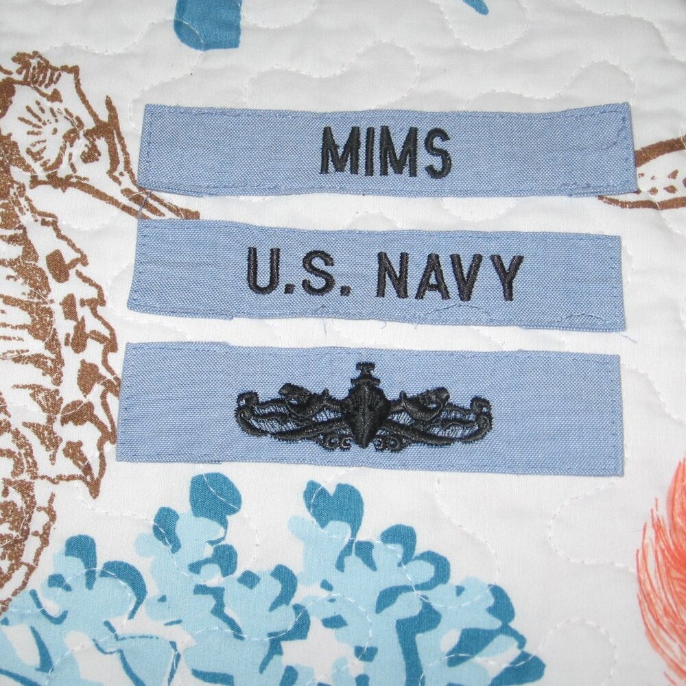 Lot of 3 U.S. Navy Patches Worn on Chambray Work Shirt ESWS MIMS